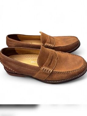 Leather Penny Loafers Moccasin Shoes Men 7.5 back to school Sperry Gold cup